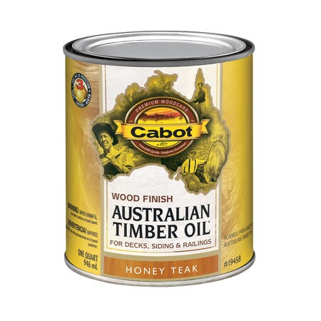Cabot Cabot Australian Timber Oil Low VOC Transparent Honey Teak Oil-Based Australian Timber Oil 1 qt 140.0019458.005
